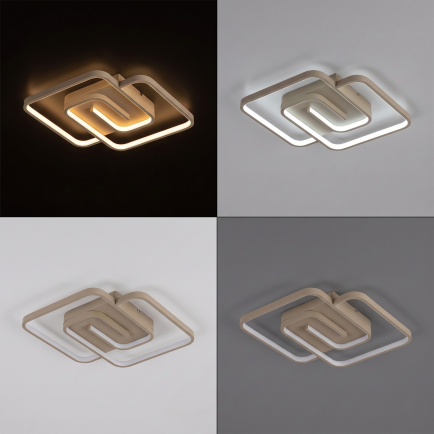 BRILAGI - Plafoniera LED dimmerabile VELO LED/64W/230V 3000-6500K 48x48 cm beige + telecomando