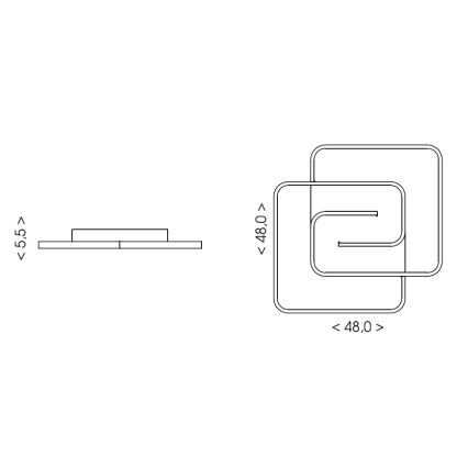 BRILAGI - Plafoniera LED dimmerabile VELO LED/64W/230V 3000-6500K 48x48 cm beige + telecomando