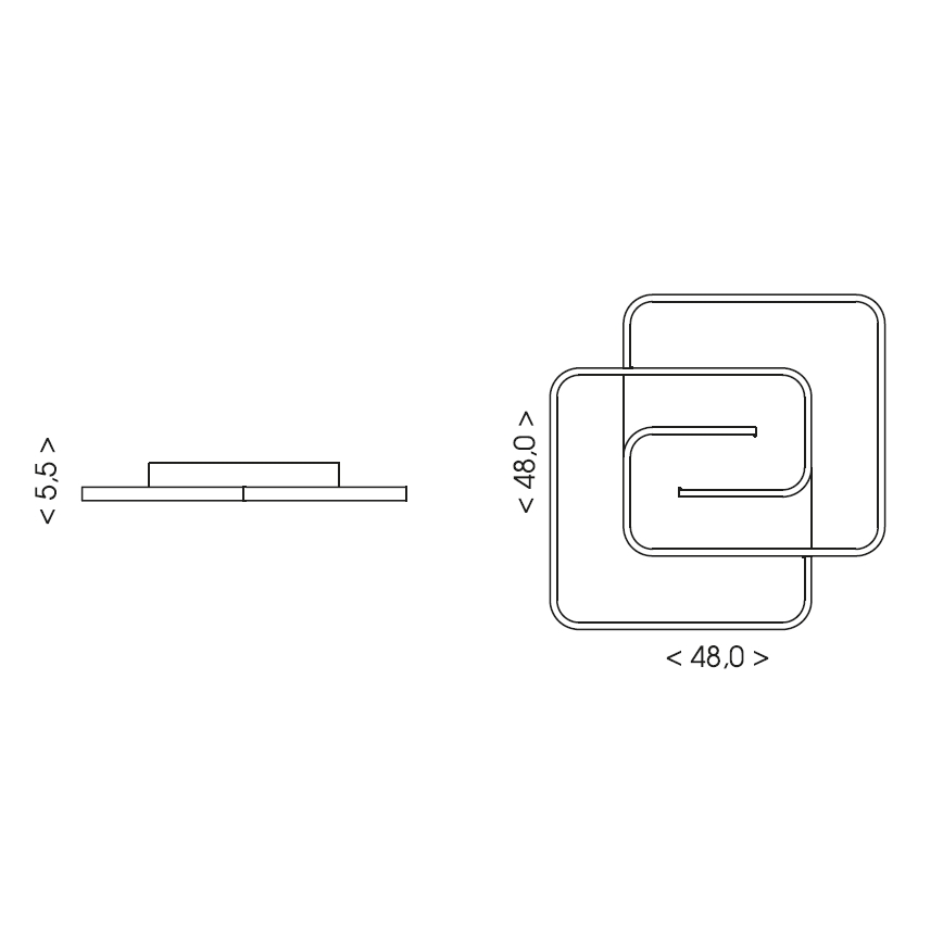 BRILAGI - Plafoniera LED dimmerabile VELO LED/64W/230V 3000-6500K 48x48 cm beige + telecomando