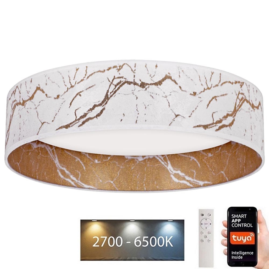 Brilagi - Plafoniera LED dimmerabile VELVET SMART LED/24W/230V d. 45 cm 2700-6500K Wi-Fi Tuya bianco/oro+ telecomando