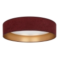 Brilagi - Plafoniera LED dimmerabile VELVET SMART VARI LED/24W/230V 3000-6500K Ø 45 cm bordeaux/oro + telecomando