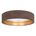 Brilagi - Plafoniera LED dimmerabile VELVET SMARTIX LED/36W/230V 3000-6000K Ø 55 cm marrone/oro Wi‑Fi Tuya Beacon + telecomando