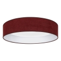 Brilagi - Plafoniera LED dimmerabile VELVET SMARTIX STARS LED/36W/230V 3000-6000K Ø 55 cm bordeaux Wi-Fi Tuya Beacon + telecomando