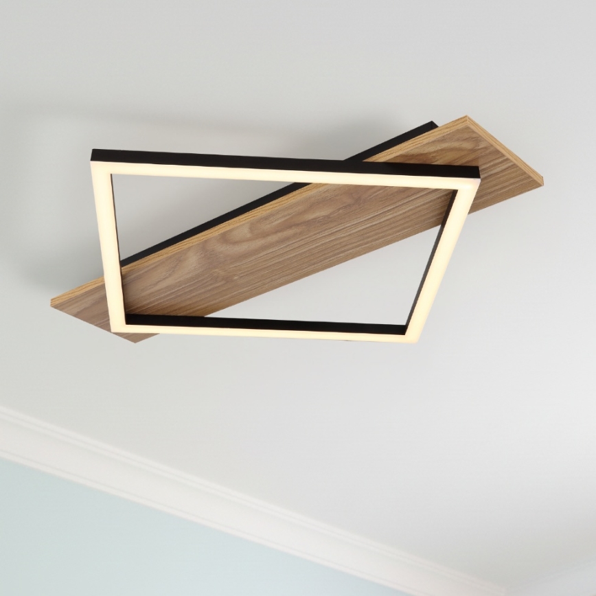 Brilagi - Plafoniera LED dimmerabile VELVET SQUARE LED/24W/230V 43x43 cm 3000/4000/6500K + telecomando grigio