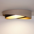 BRILAGI - Plafoniera LED dimmerabile VELVET TWIST LED/36W/230V 3000-6000K Ø 65 cm Wi-Fi Tuya Beacon beige/marrone/oro + telecomando