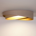 BRILAGI - Plafoniera LED dimmerabile VELVET TWIST LED/36W/230V 3000-6000K Ø 65 cm Wi-Fi Tuya Beacon beige/oro + telecomando