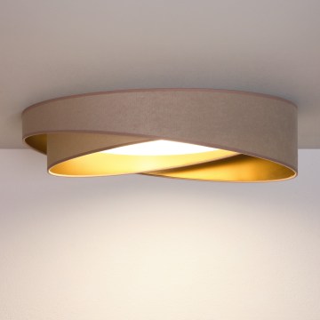 BRILAGI - Plafoniera LED dimmerabile VELVET TWIST LED/36W/230V 3000-6000K Ø 65 cm Wi-Fi Tuya Beacon beige/oro + telecomando