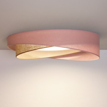 BRILAGI - Plafoniera LED dimmerabile VELVET TWIST LED/36W/230V 3000-6000K Ø 65 cm Wi-Fi Tuya Beacon rosa/beige + telecomando