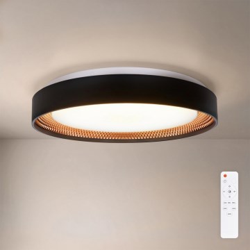 Brilagi - Plafoniera LED dimmerabile WALDO LED/48W/230V 3000-6500K Ø 40 cm nero/oro + telecomando
