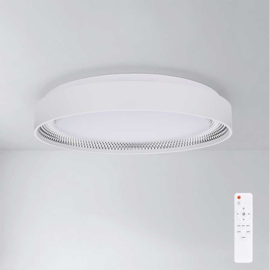 Brilagi - Plafoniera dimmerabile a LED WALDO LED/48W/230V 3000-6500K Ø 40 cm bianco/argento + telecomando