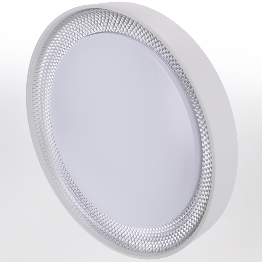 Brilagi - Plafoniera dimmerabile a LED WALDO LED/48W/230V 3000-6500K Ø 40 cm bianco/argento + telecomando