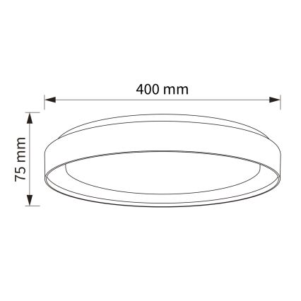Brilagi - Plafoniera dimmerabile a LED WALDO LED/48W/230V 3000-6500K Ø 40 cm bianco/argento + telecomando