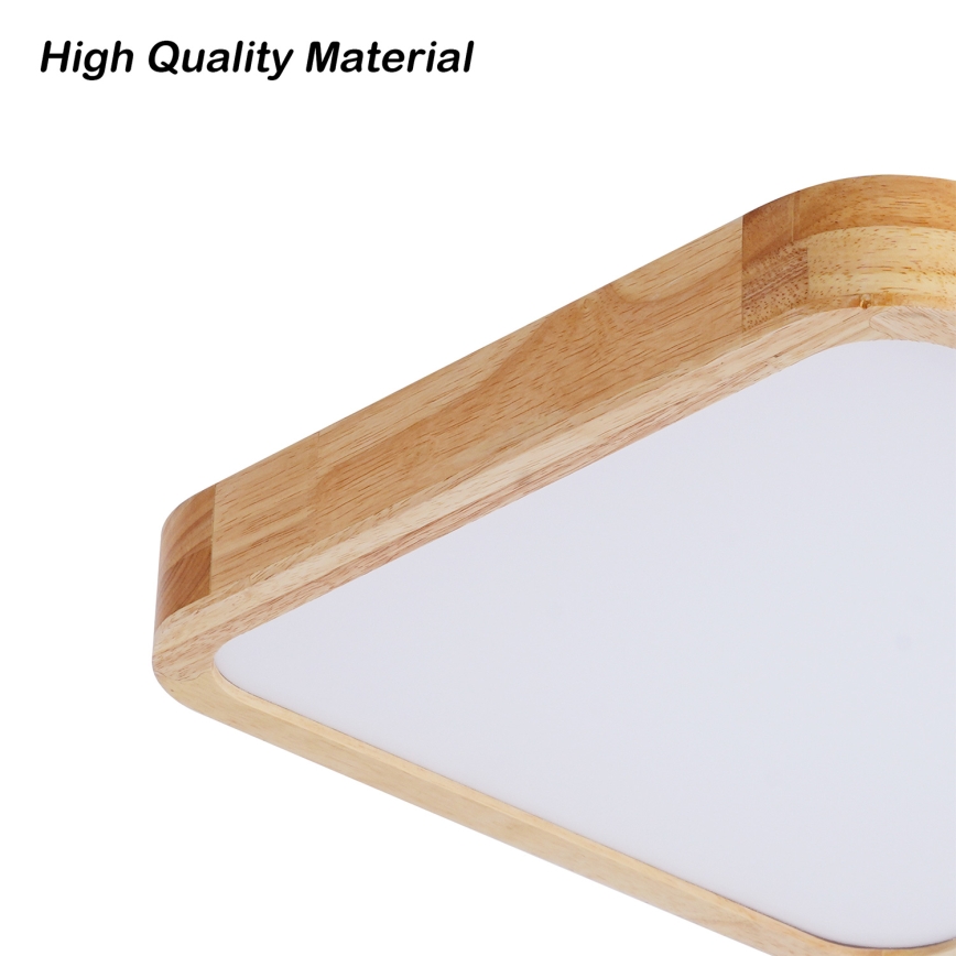Brilagi - Plafoniera LED dimmerabile WOODLINE SQUARE LED/48W/230V 3000-6000K rovere 40x40 cm + telecomando