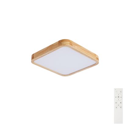 Brilagi - Plafoniera LED dimmerabile WOODLINE SQUARE LED/48W/230V 3000-6000K rovere 40x40 cm + telecomando