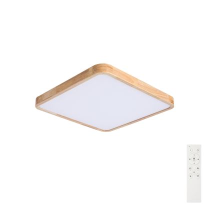 Brilagi - Plafoniera LED dimmerabile WOODLINE SQUARE LED/80W/230V 3000-6000K rovere 60x60 cm + telecomando