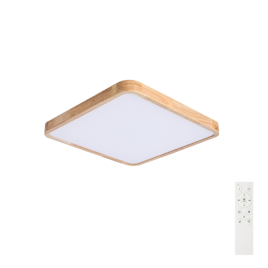 Brilagi - Plafoniera LED dimmerabile WOODLINE SQUARE LED/80W/230V 3000-6000K rovere 60x60 cm + telecomando