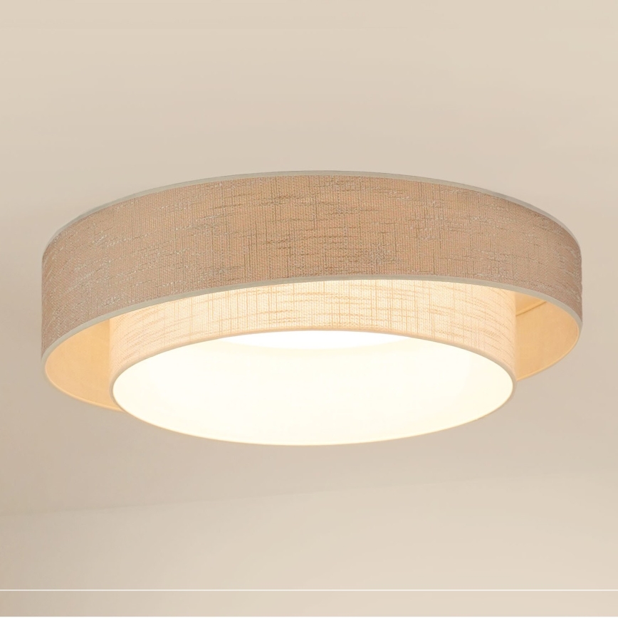 Brilagi - Plafoniera LED DOVER SHINE LED/26W/230V diametro 60 cm grigio/color crema