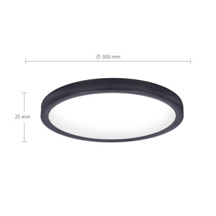 Brilagi - Plafoniera LED ESTELA LED/18W/230V Ø 30 cm nera