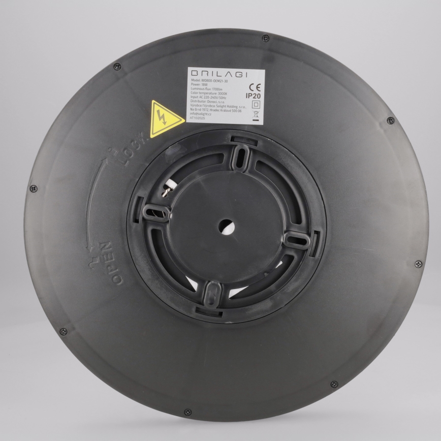 Brilagi - Plafoniera LED ESTELA LED/18W/230V Ø 30 cm nera