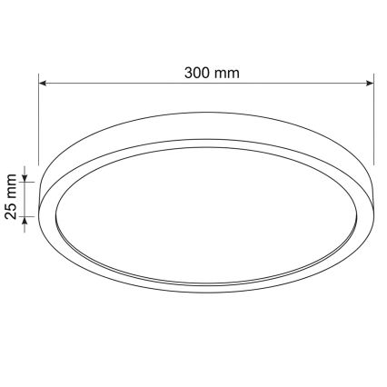 Brilagi - Plafoniera LED ESTELA LED/18W/230V Ø 30 cm nera