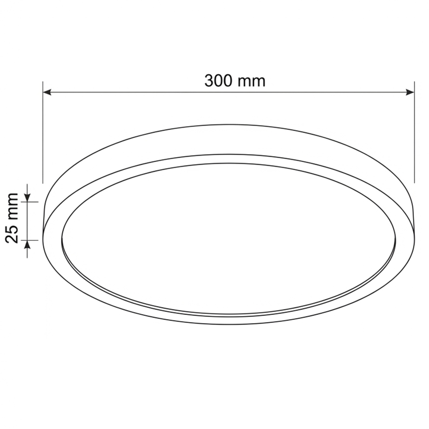 Brilagi - Plafoniera LED ESTELA LED/18W/230V Ø 30 cm nera