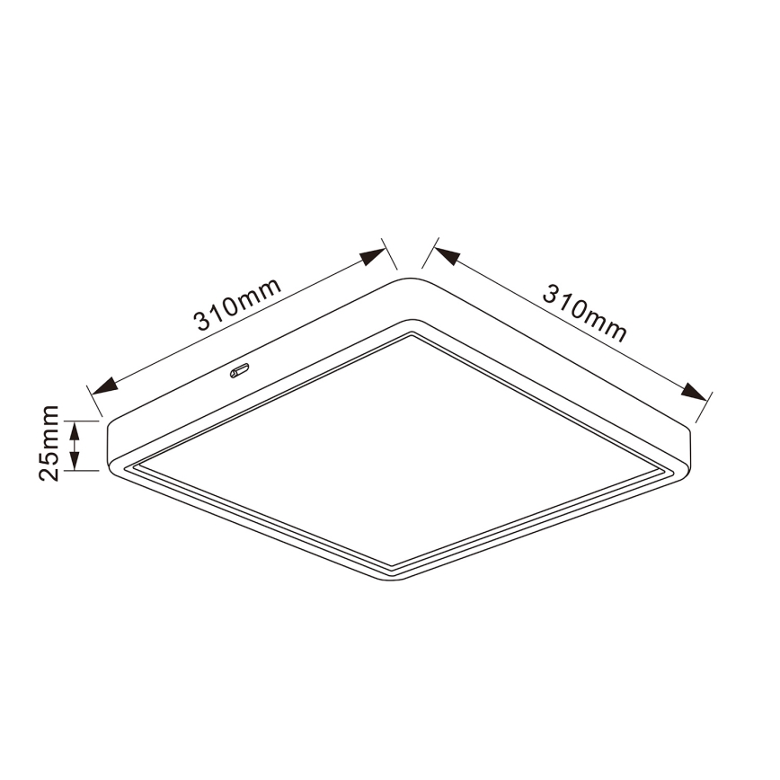 Brilagi - Plafoniera LED ESTELA SQUARE LED/24W/230V 31x31 cm nera