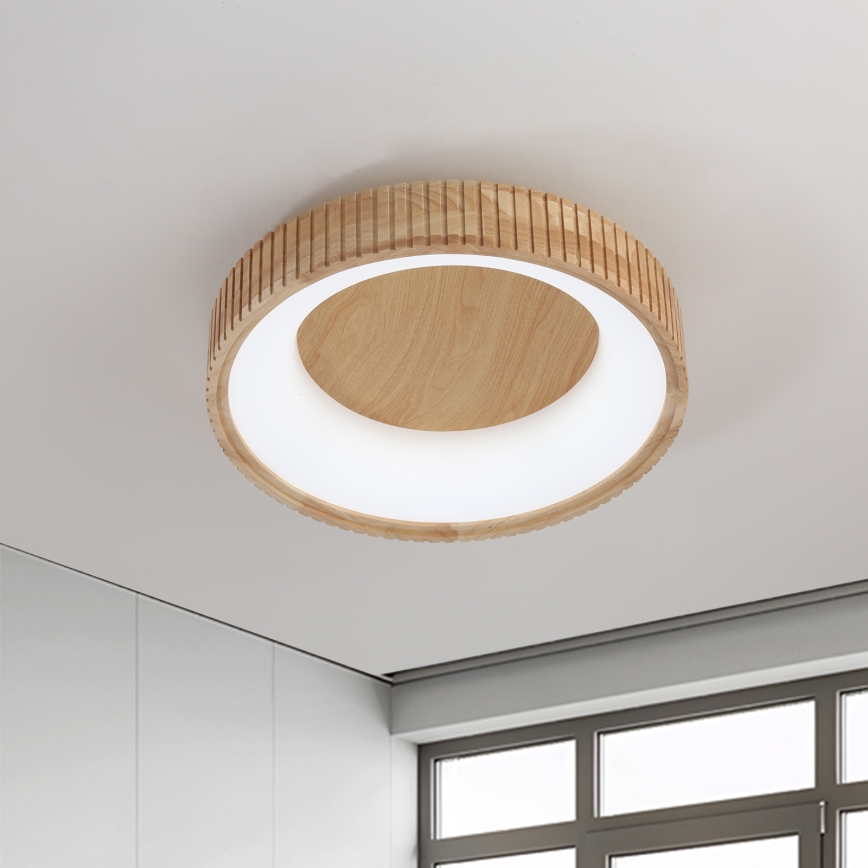 Brilagi - Plafoniera LED FALCON WOOD MODERN LED/30W/230V 3000/4000/6000K Ø 45 cm in legno