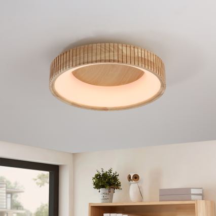 Brilagi - Plafoniera LED FALCON WOOD MODERN LED/30W/230V 3000/4000/6000K Ø 45 cm in legno
