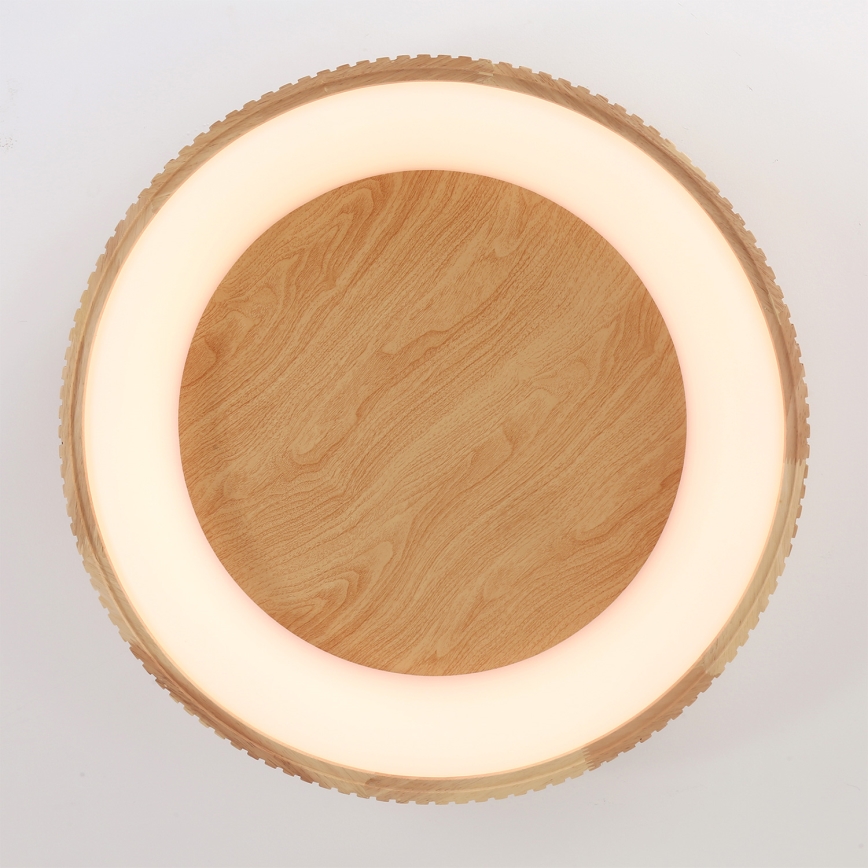 Brilagi - Plafoniera LED FALCON WOOD MODERN LED/40W/230V 3000/4000/6000K Ø 60 cm legno