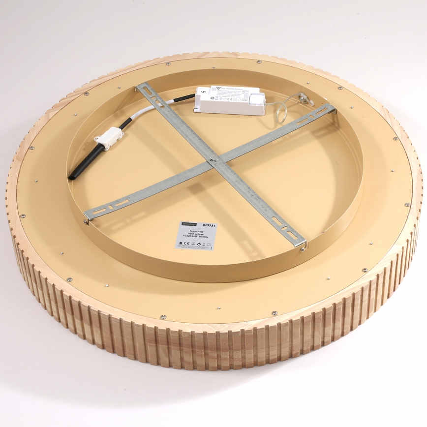 Brilagi - Plafoniera LED FALCON WOOD MODERN LED/40W/230V 3000/4000/6000K Ø 60 cm legno