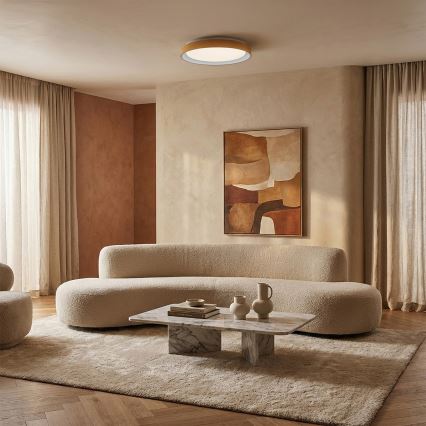 Brilagi - Plafoniera LED FLOCO LED/24W/230V Ø 30 cm, finitura legno/bianco