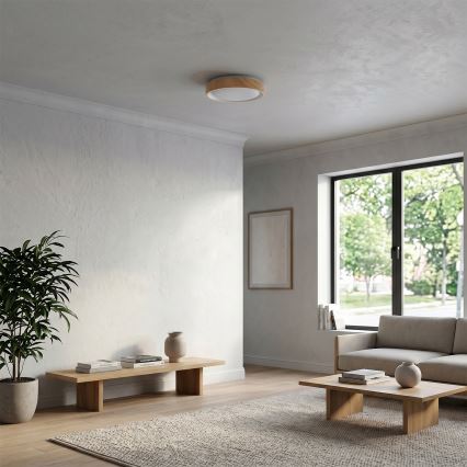 Brilagi - Plafoniera LED FLOCO LED/24W/230V Ø 30 cm, finitura legno/bianco