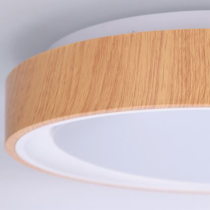 Brilagi - Plafoniera LED FLOCO LED/24W/230V Ø 30 cm, finitura legno/bianco