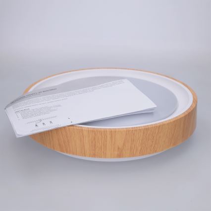 Brilagi - Plafoniera LED FLOCO LED/24W/230V Ø 30 cm, finitura legno/bianco