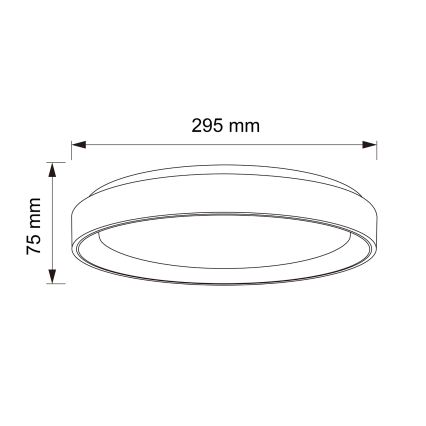 Brilagi - Plafoniera LED FLOCO LED/24W/230V Ø 30 cm, finitura legno/bianco