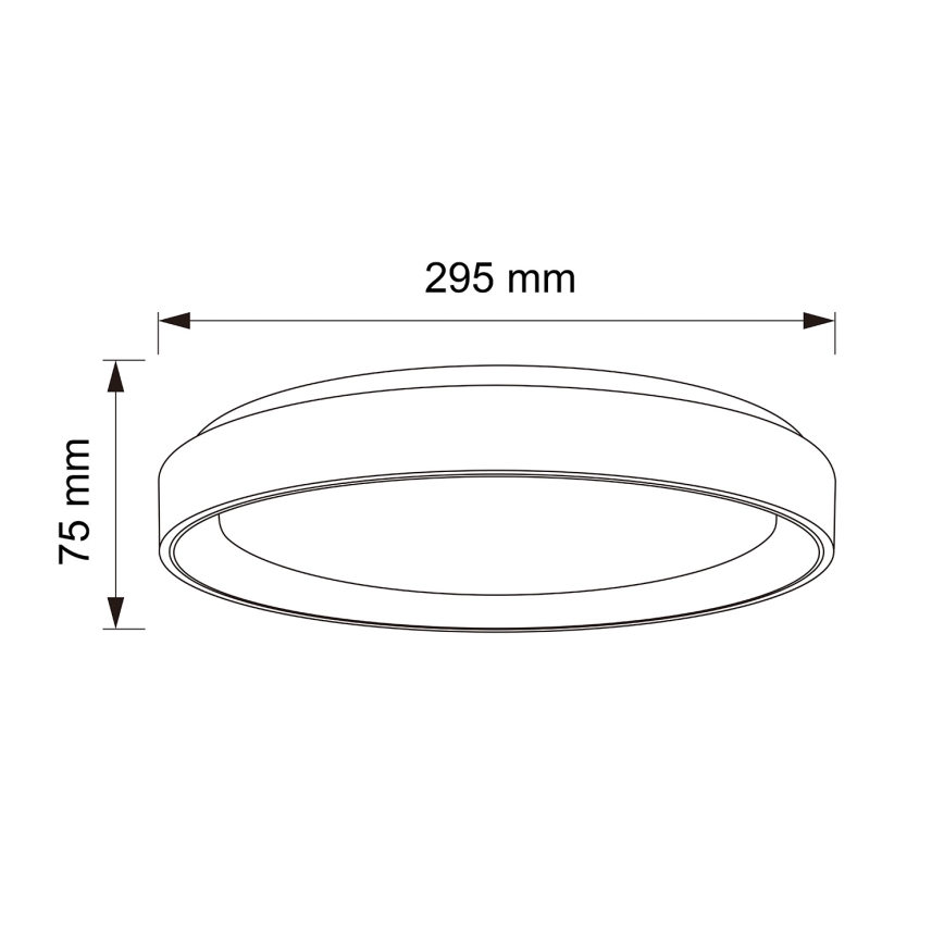 Brilagi - Plafoniera LED FLOCO LED/24W/230V Ø 30 cm, finitura legno/bianco