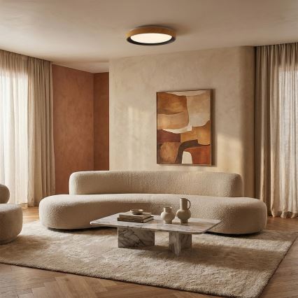 Brilagi - Plafoniera LED FLOCO LED/24W/230V Ø 30 cm finitura effetto legno/nero