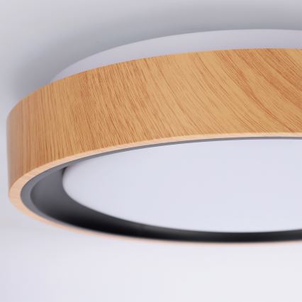 Brilagi - Plafoniera LED FLOCO LED/24W/230V Ø 30 cm finitura effetto legno/nero