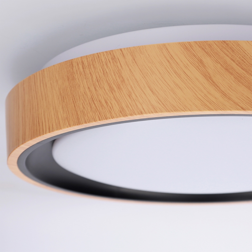 Brilagi - Plafoniera LED FLOCO LED/24W/230V Ø 30 cm finitura effetto legno/nero