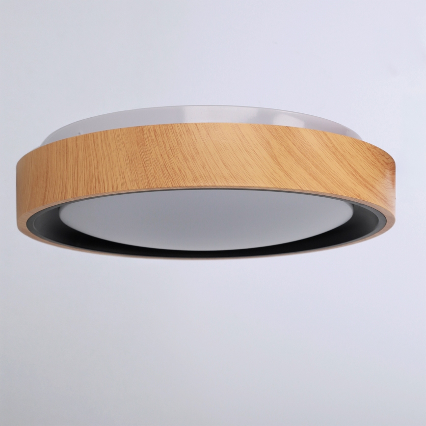 Brilagi - Plafoniera LED FLOCO LED/24W/230V Ø 30 cm finitura effetto legno/nero