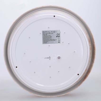 Brilagi - Plafoniera LED FLOCO LED/24W/230V Ø 30 cm finitura effetto legno/nero