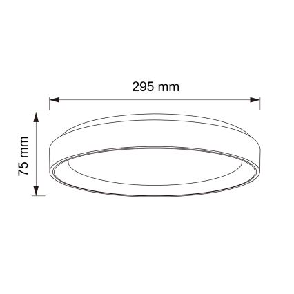 Brilagi - Plafoniera LED FLOCO LED/24W/230V Ø 30 cm finitura effetto legno/nero