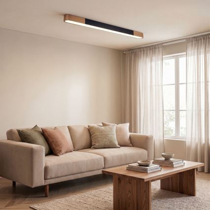 BRILAGI - Plafoniera LED GARDALINE LED/100W/230V 120 cm rovere/nero
