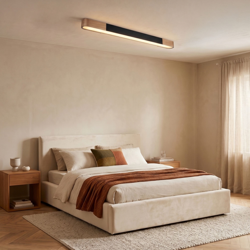 BRILAGI - Plafoniera LED GARDALINE LED/100W/230V 120 cm rovere/nero