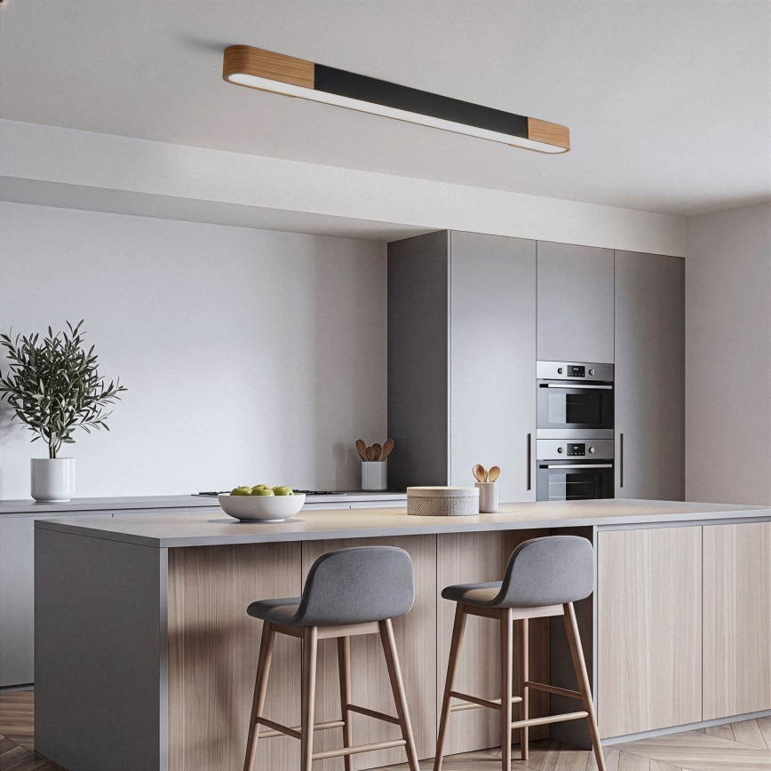 BRILAGI - Plafoniera LED GARDALINE LED/100W/230V 120 cm rovere/nero