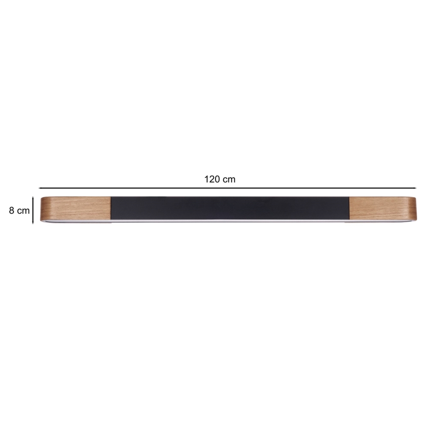 BRILAGI - Plafoniera LED GARDALINE LED/100W/230V 120 cm rovere/nero
