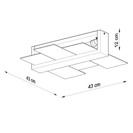 Brilagi -  Plafoniera LED HERA 2xE27/7,5W/230V bianco