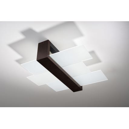 Brilagi -  Plafoniera LED HERA 2xE27/7,5W/230V wenge