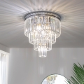 Brilagi - Plafoniera LED in cristallo MOZART 5xE14/40W/230V Ø 40 cm cromo lucido