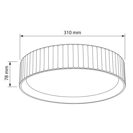 Brilagi - Plafoniera LED LUCIA 24W/230V Ø 31 cm taupe